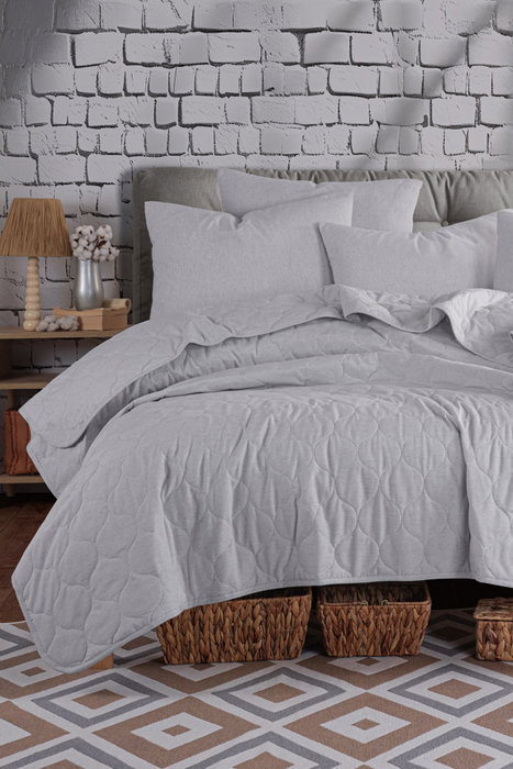 L'essentiel linge de maison Colcha Individual Gris 155 x 200 cm